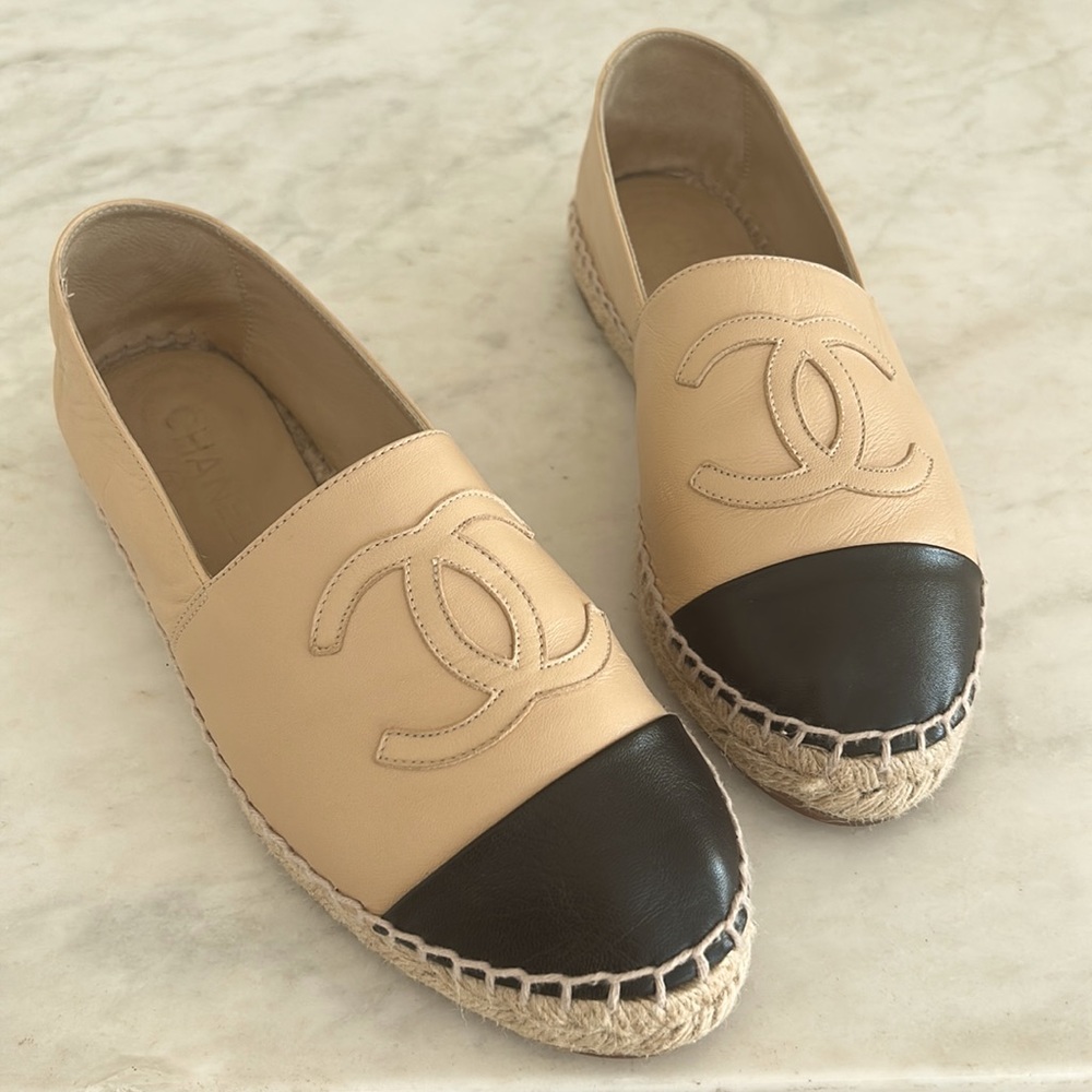 Chanel Espradrille Beige/Black 37
